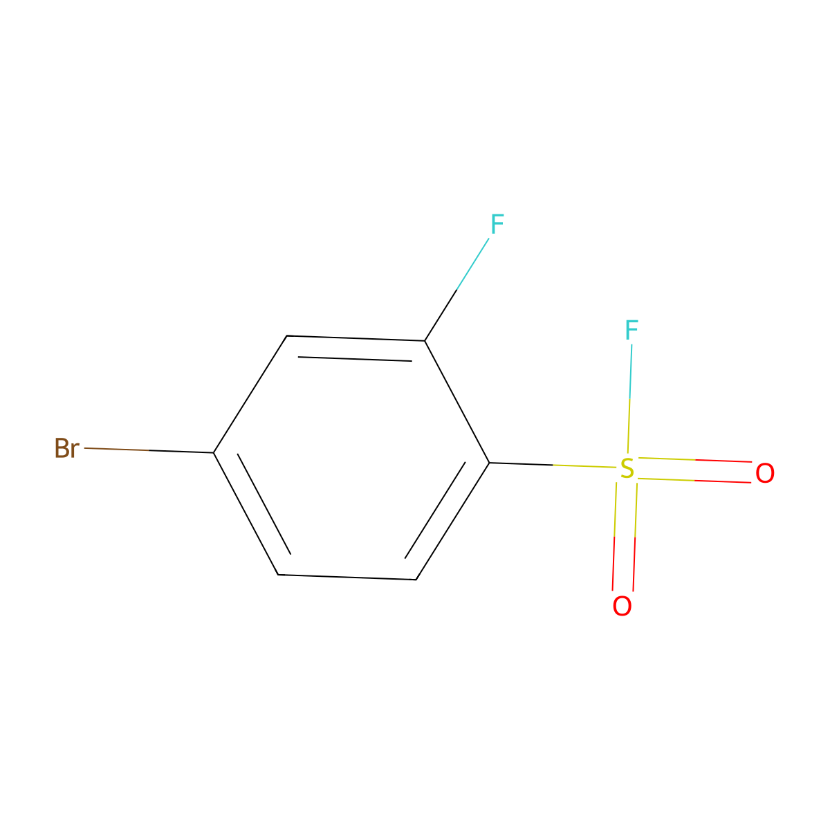 4-Bromo-2-fluorobenzene-1-sulfonyl fluoride molecular structure, CAS 1396779-67-1