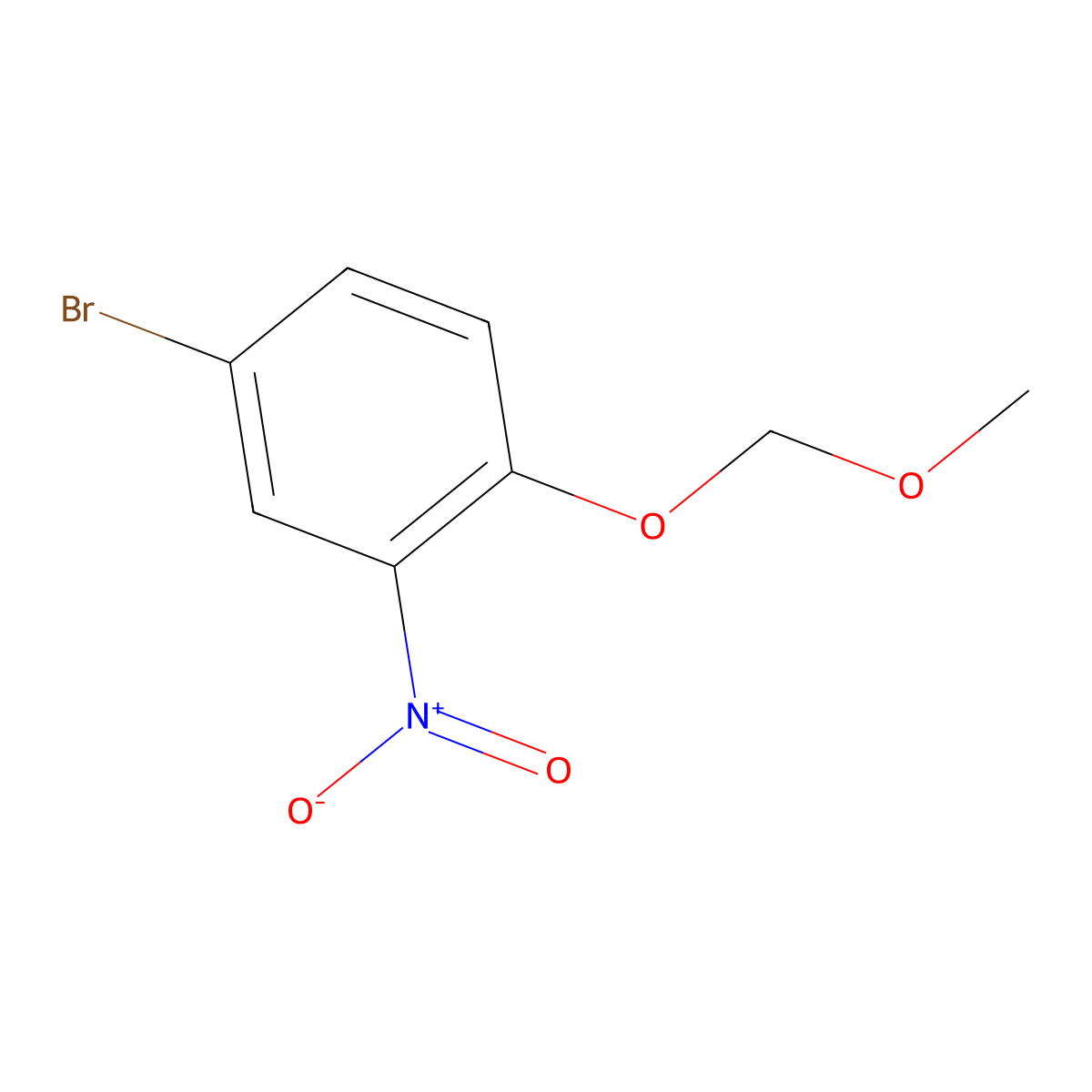 4-Bromo-1-(methoxymethoxy)-2-nitrobenzene molecular structure, CAS 1396779-75-1
