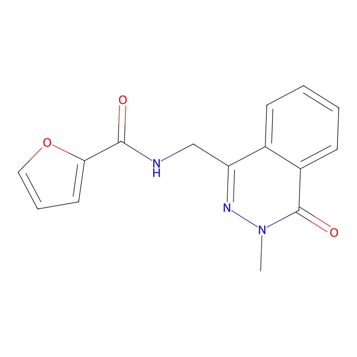 N-((3-methyl-4-oxo-3,4-dihydrophthalazin-1-yl)methyl)furan-2-carboxamide molecular structure, CAS 1396781-57-9