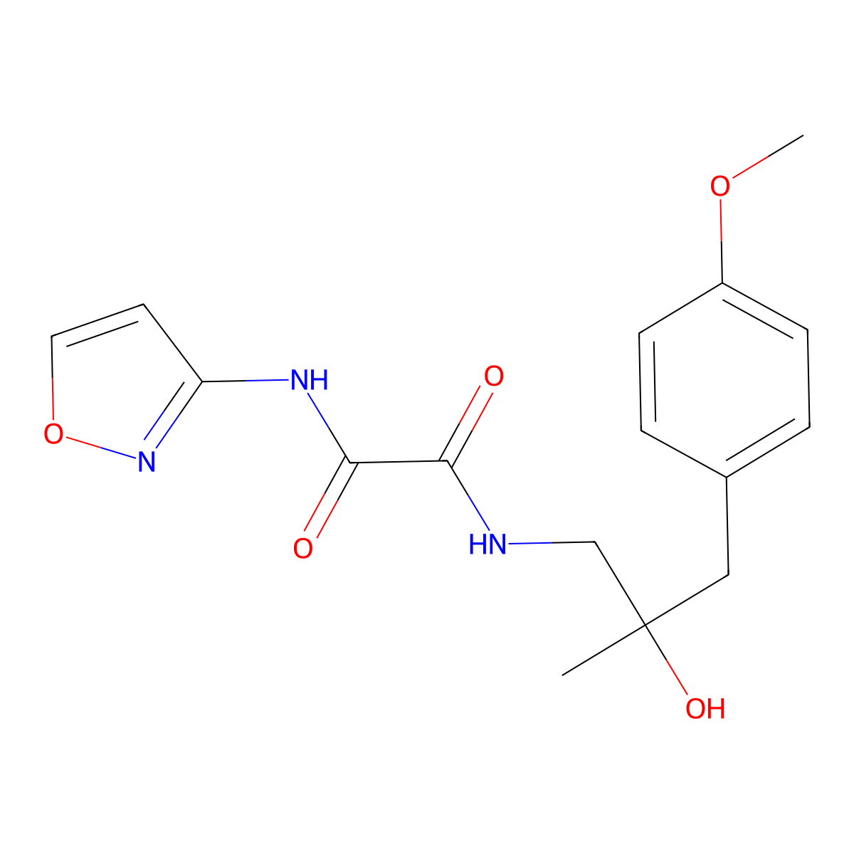 N1-(2-hydroxy-3-(4-methoxyphenyl)-2-methylpropyl)-N2-(isoxazol-3-yl)oxalamide molecular structure, CAS 1396781-73-9