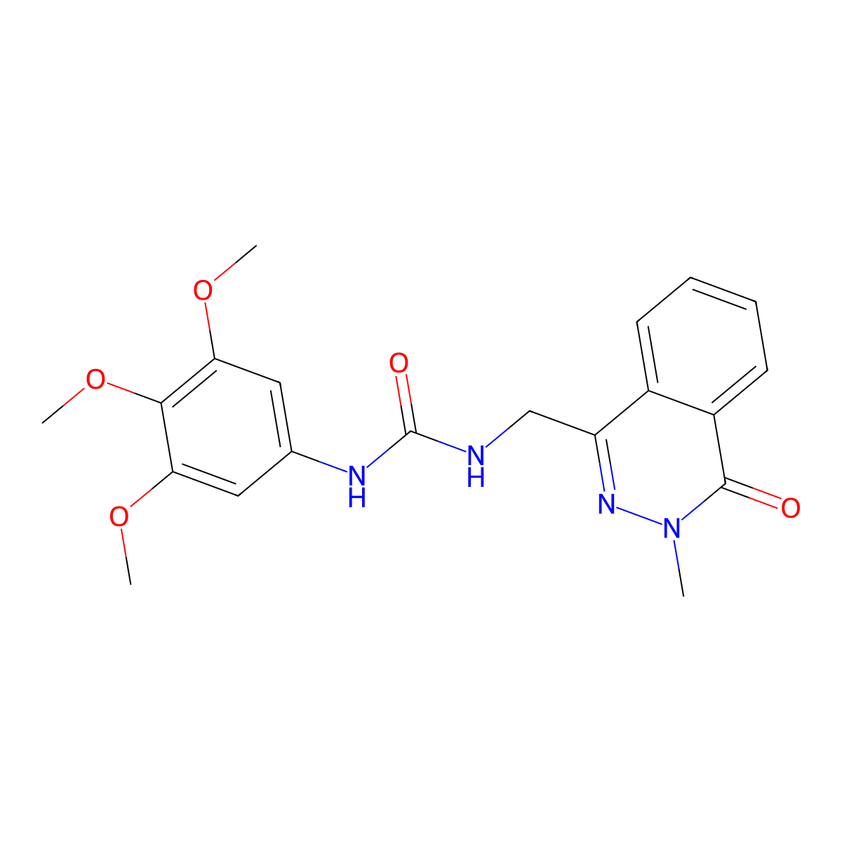 1-((3-Methyl-4-oxo-3,4-dihydrophthalazin-1-yl)methyl)-3-(3,4,5-trimethoxyphenyl)urea molecular structure, CAS 1396782-01-6