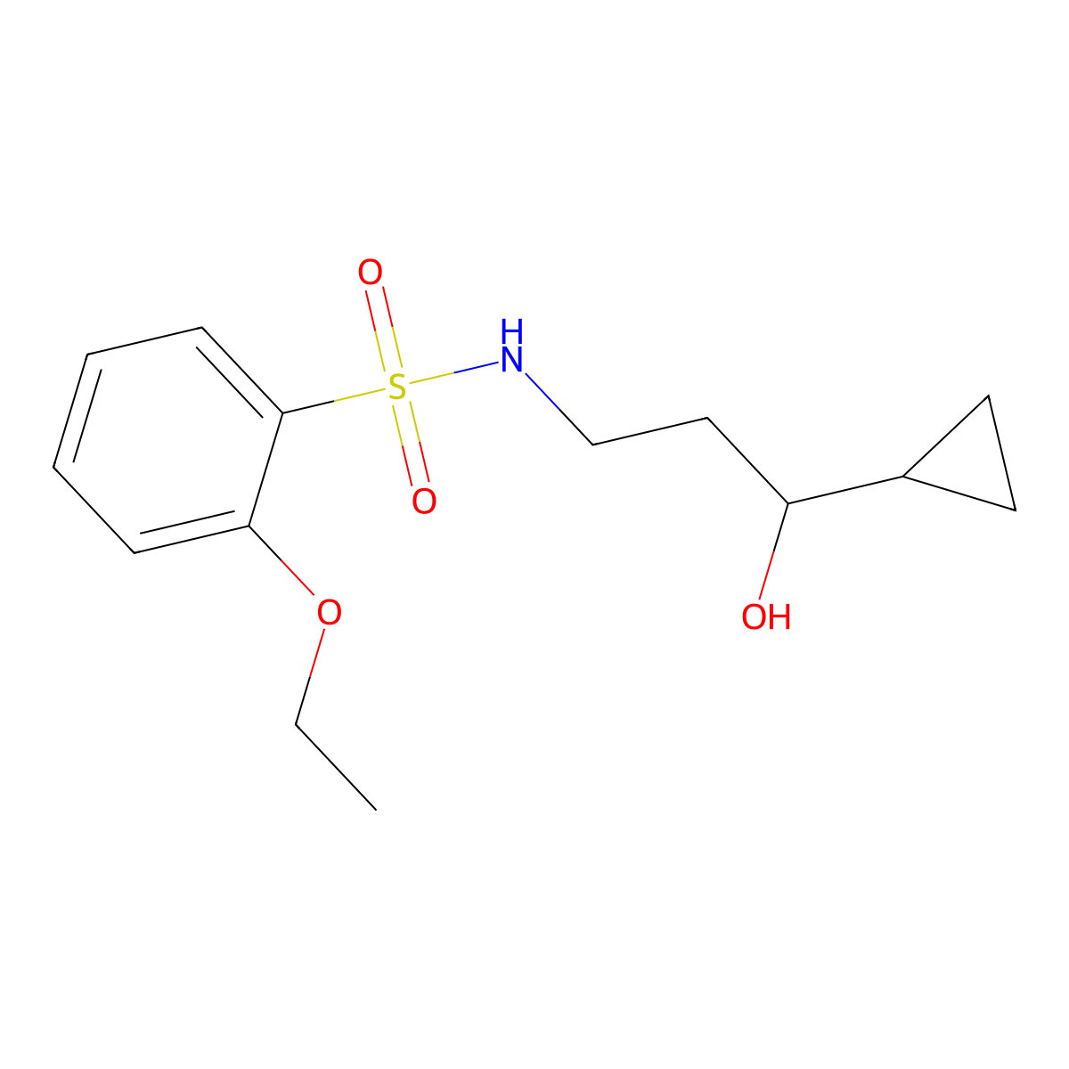 N-(3-cyclopropyl-3-hydroxypropyl)-2-ethoxybenzenesulfonamide molecular structure, CAS 1396782-17-4