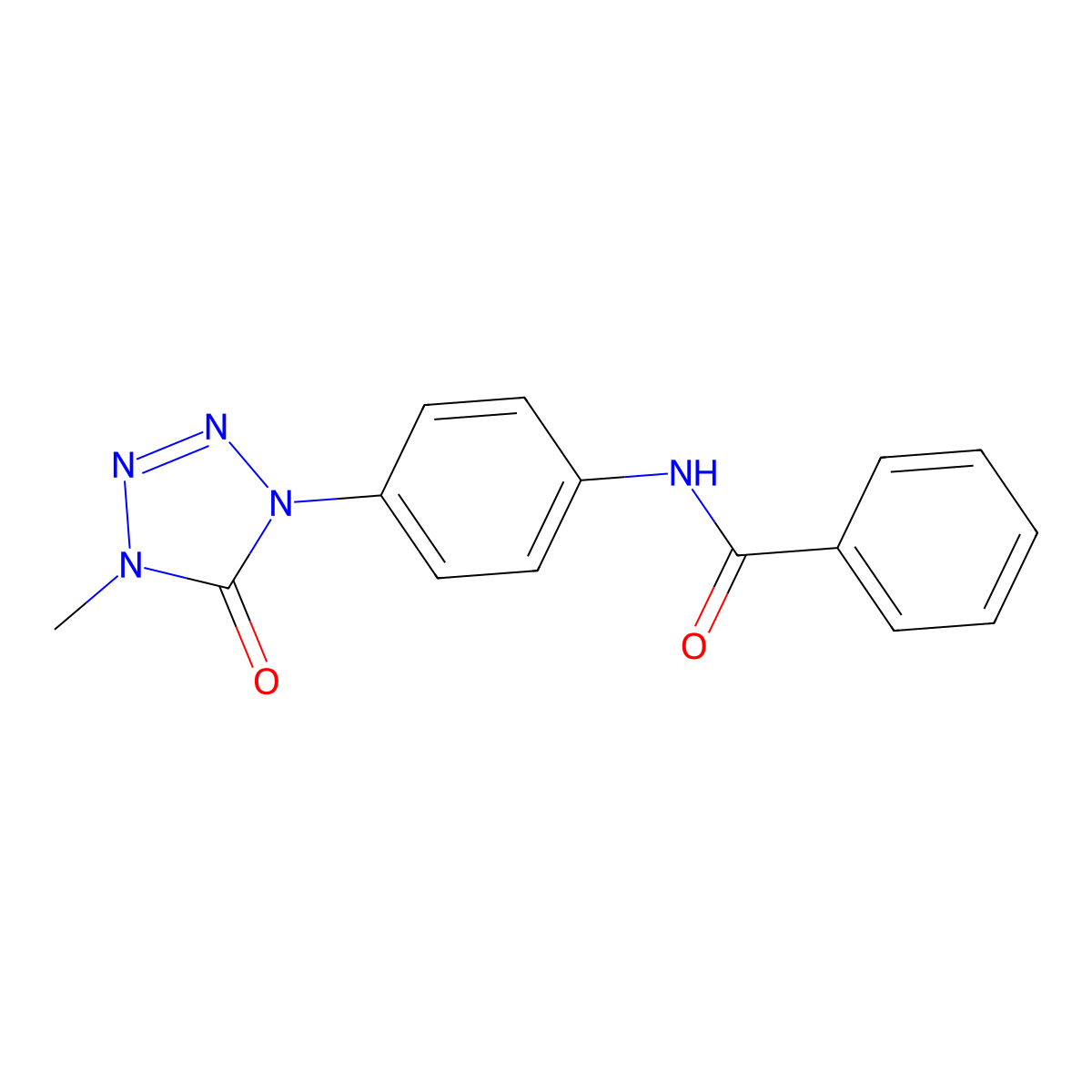 N-(4-(4-methyl-5-oxo-4,5-dihydro-1H-tetrazol-1-yl)phenyl)benzamide molecular structure, CAS 1396782-24-3