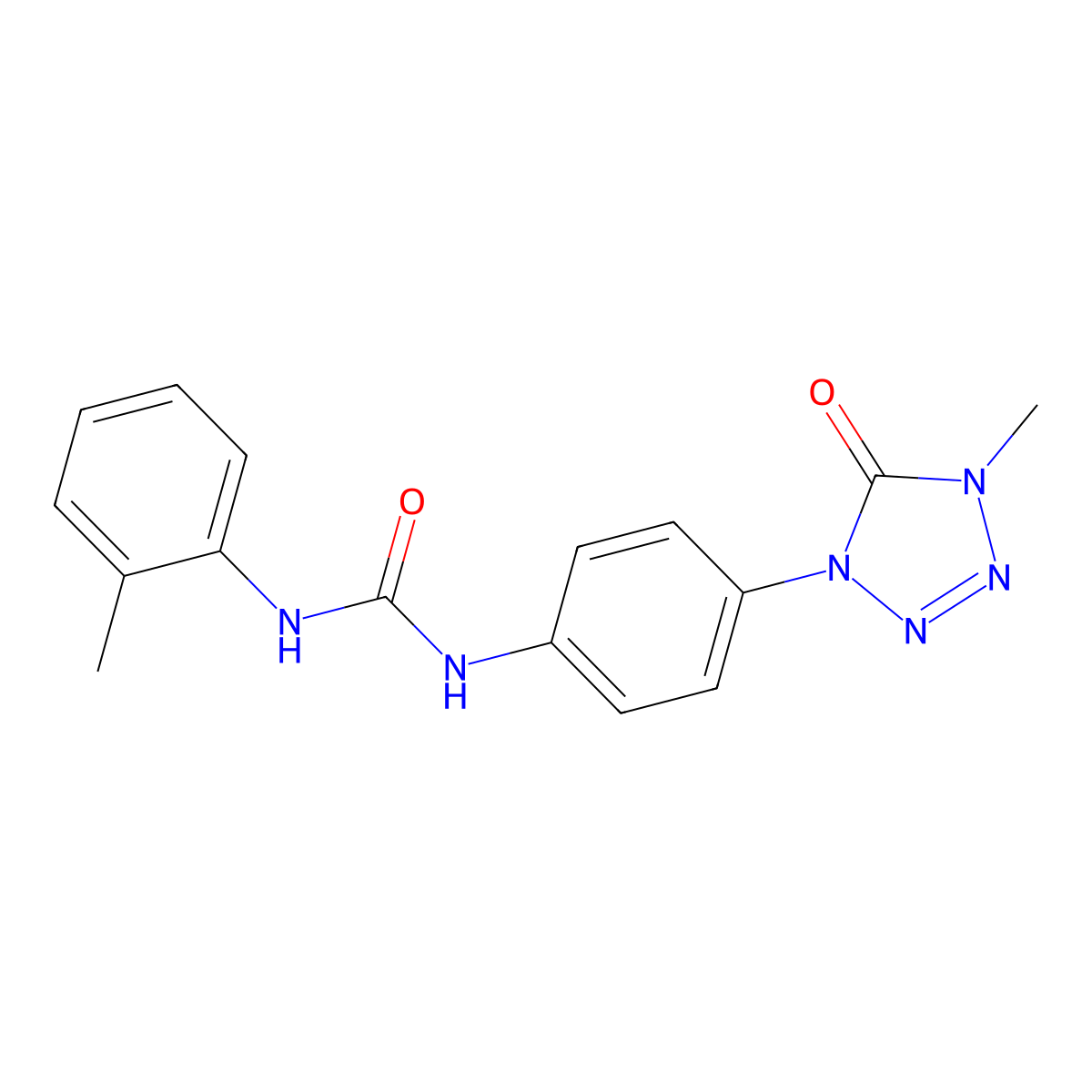 1-(4-(4-methyl-5-oxo-4,5-dihydro-1H-tetrazol-1-yl)phenyl)-3-(o-tolyl)urea molecular structure, CAS 1396782-58-3