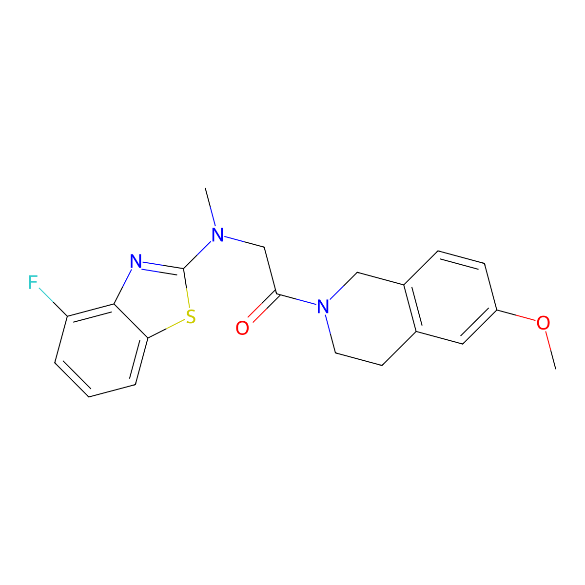 2-((4-fluorobenzo[d]thiazol-2-yl)(methyl)amino)-1-(6-methoxy-3,4-dihydroisoquinolin-2(1H)-yl)ethanone molecular structure, CAS 1396782-71-0