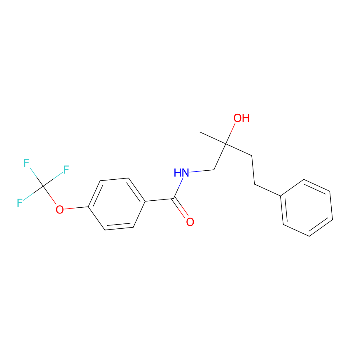 N-(2-hydroxy-2-methyl-4-phenylbutyl)-4-(trifluoromethoxy)benzamide molecular structure, CAS 1396782-75-4