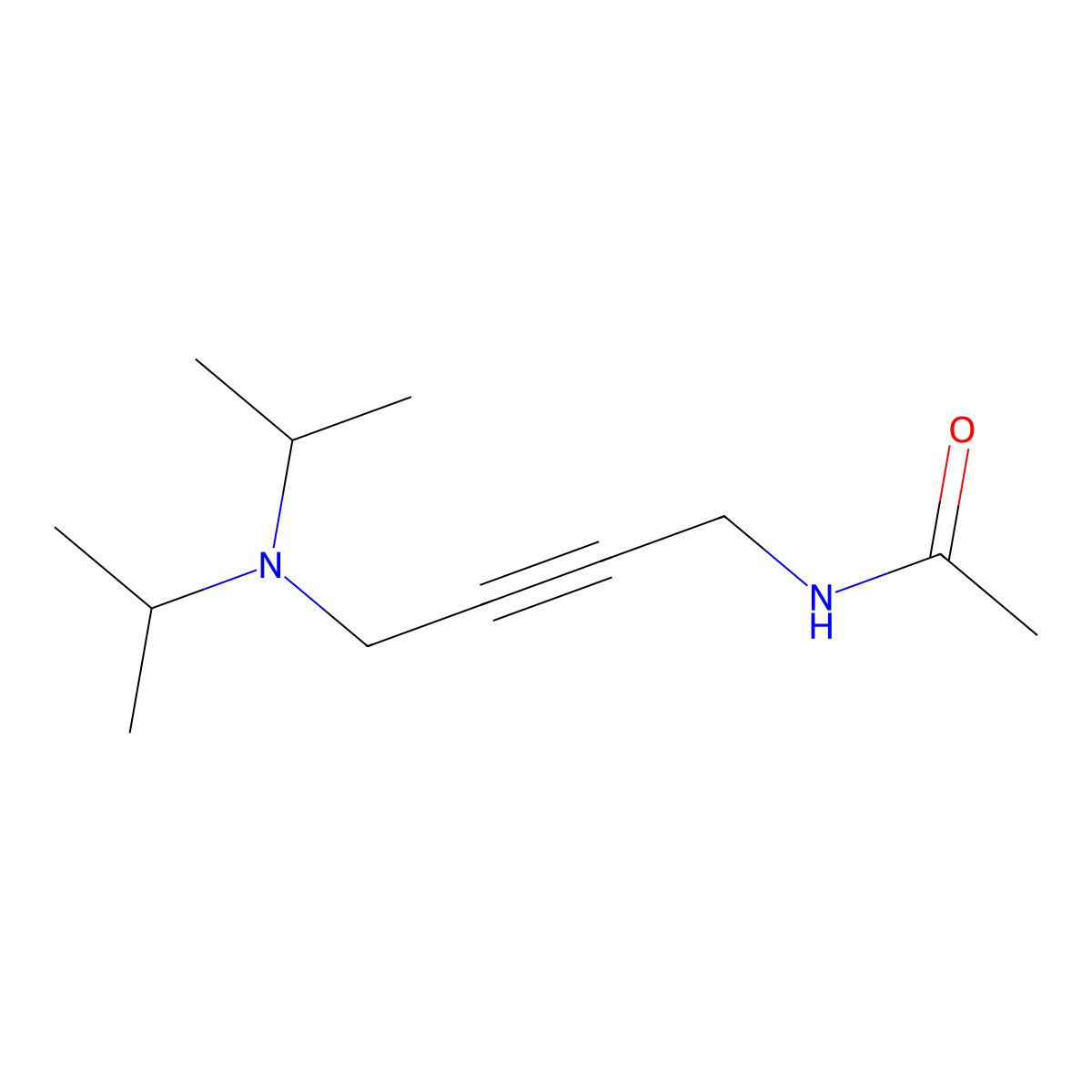 N-(4-(diisopropylamino)but-2-yn-1-yl)acetamide molecular structure, CAS 1396783-25-7