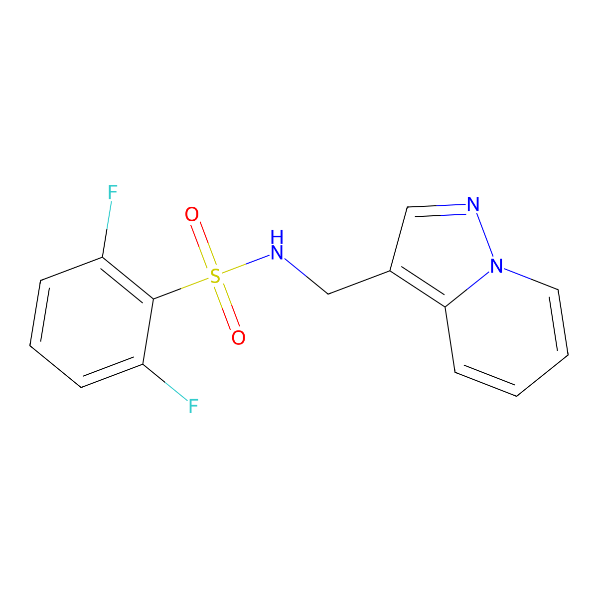 2,6-difluoro-N-(pyrazolo[1,5-a]pyridin-3-ylmethyl)benzenesulfonamide molecular structure, CAS 1396783-80-4