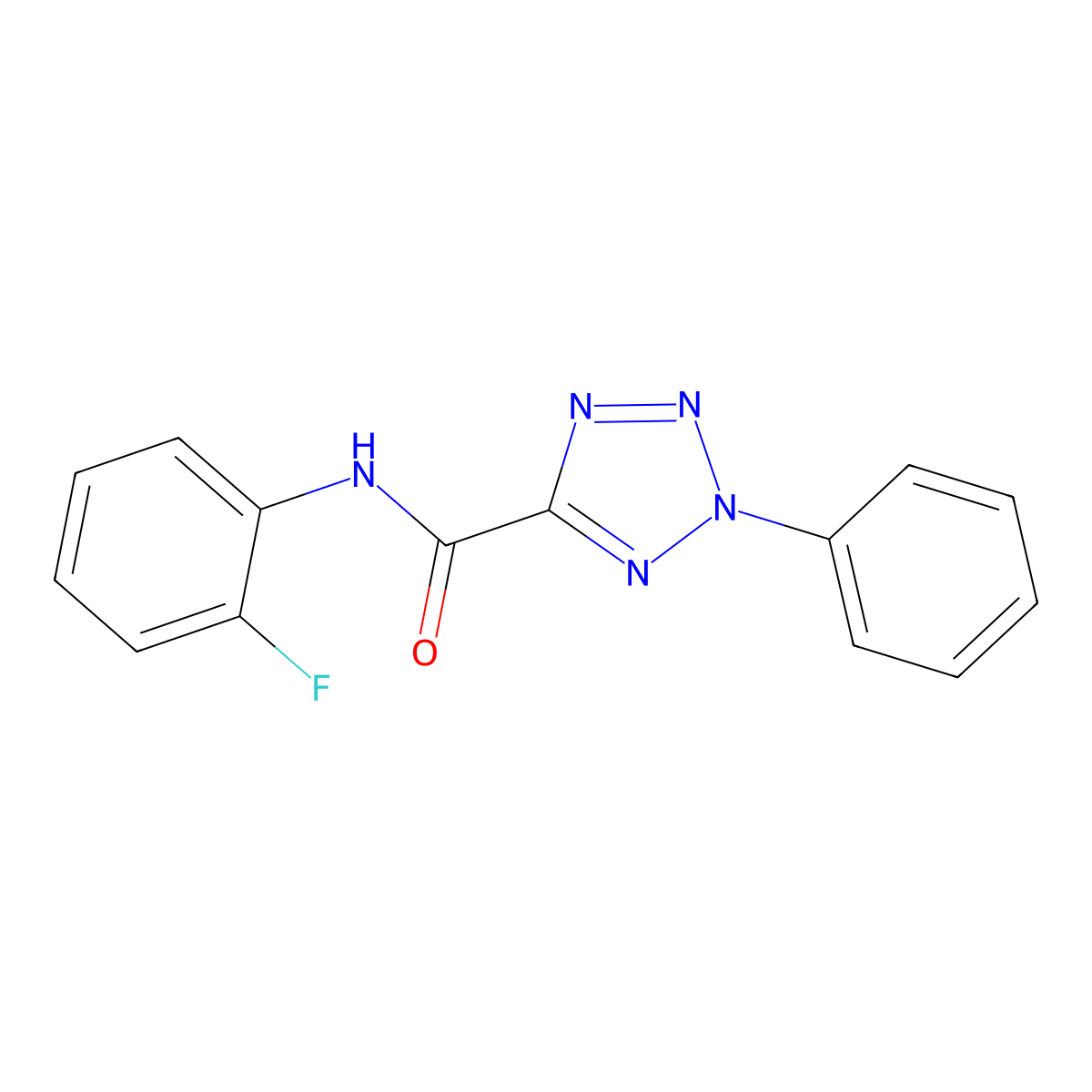 N-(2-fluorophenyl)-2-phenyl-2H-tetrazole-5-carboxamide molecular structure, CAS 1396783-91-7