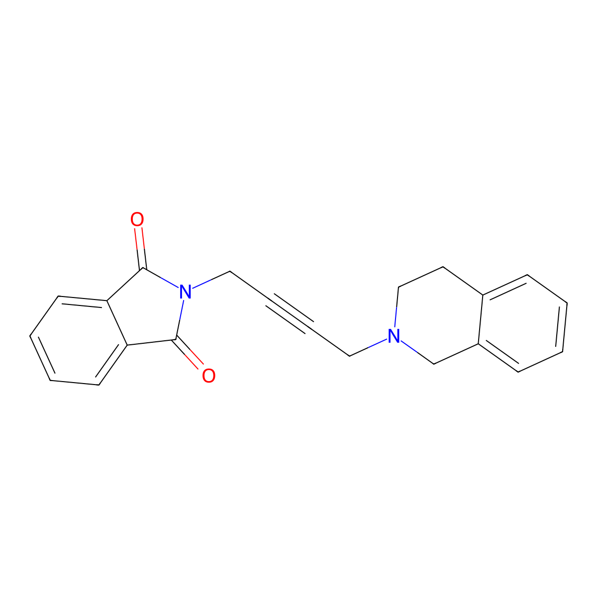 2-(4-(3,4-dihydroisoquinolin-2(1H)-yl)but-2-yn-1-yl)isoindoline-1,3-dione molecular structure, CAS 1396784-38-5