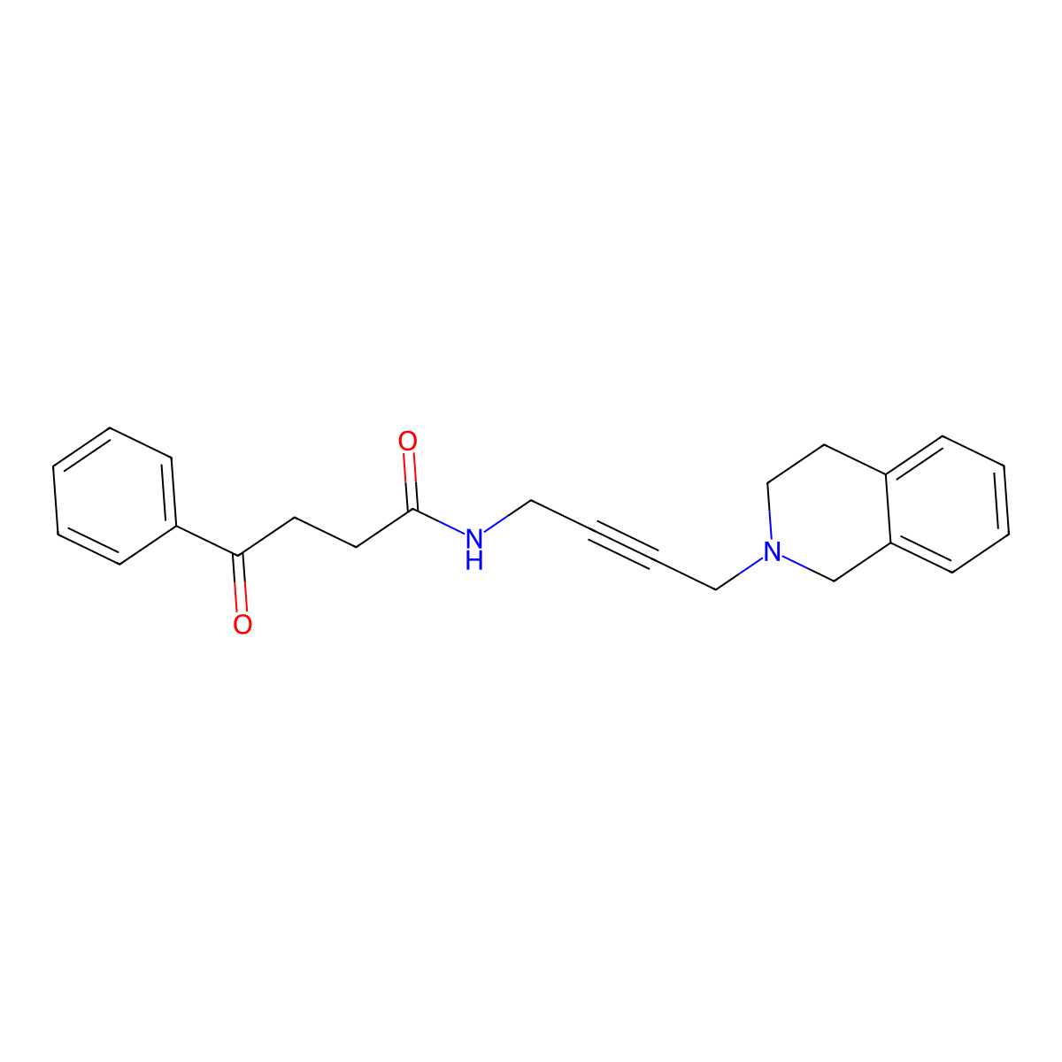 N-(4-(3,4-dihydroisoquinolin-2(1H)-yl)but-2-yn-1-yl)-4-oxo-4-phenylbutanamide molecular structure, CAS 1396784-39-6