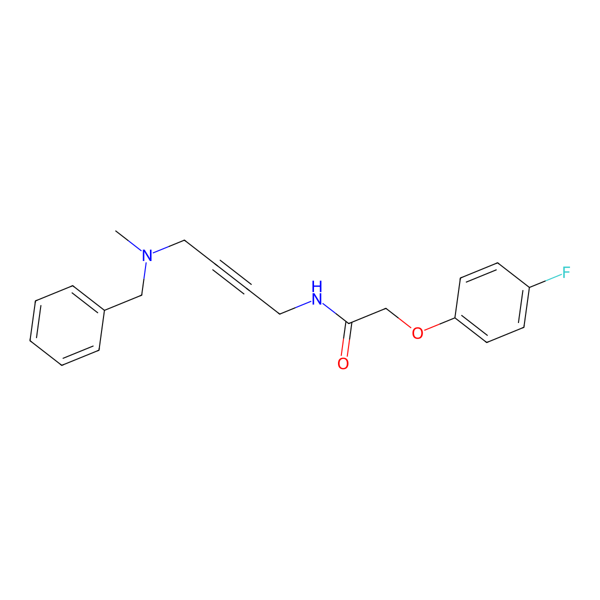 N-(4-(benzyl(methyl)amino)but-2-yn-1-yl)-2-(4-fluorophenoxy)acetamide molecular structure, CAS 1396784-61-4