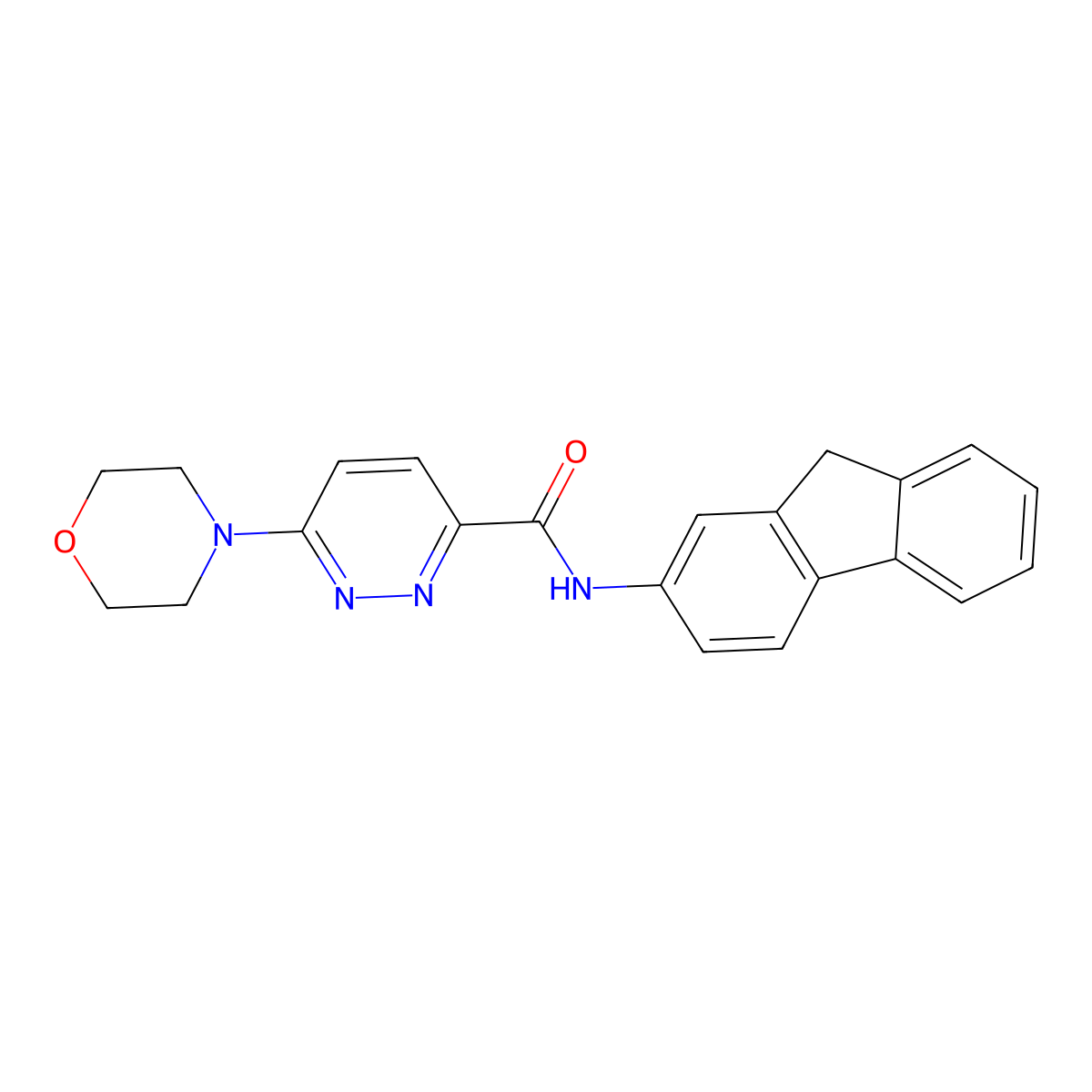 N-(9H-fluoren-2-yl)-6-morpholinopyridazine-3-carboxamide molecular structure, CAS 1396785-32-2