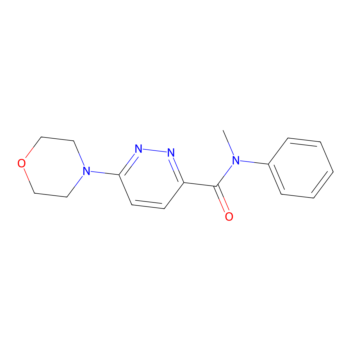 N-methyl-6-morpholino-N-phenylpyridazine-3-carboxamide molecular structure, CAS 1396785-60-6