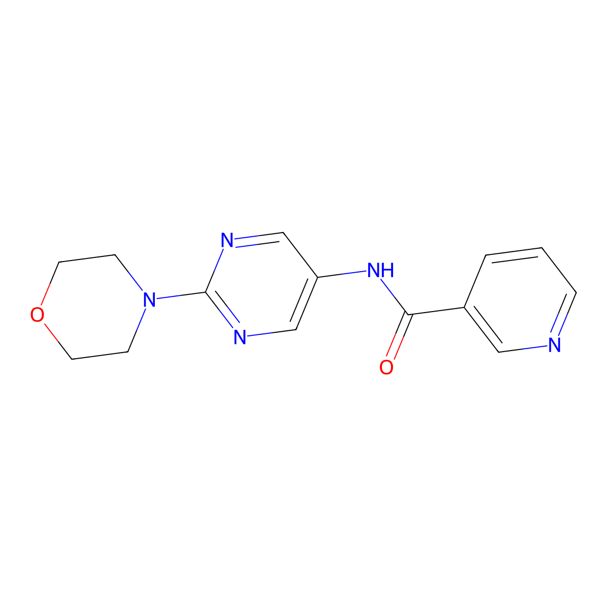 N-(2-morpholinopyrimidin-5-yl)nicotinamide molecular structure, CAS 1396785-62-8