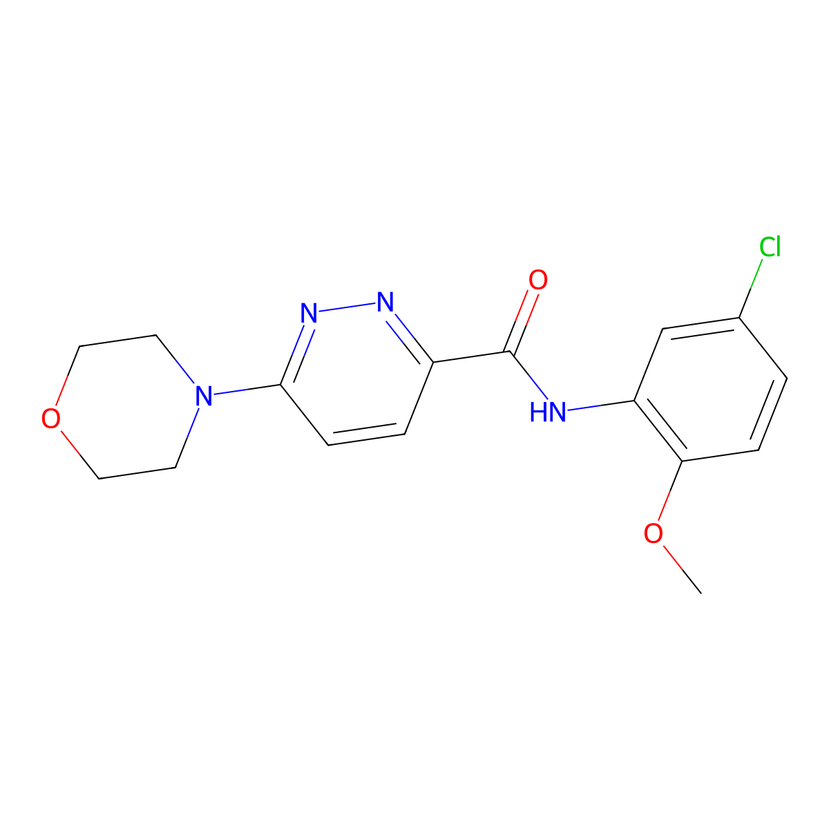 N-(5-chloro-2-methoxyphenyl)-6-morpholinopyridazine-3-carboxamide molecular structure, CAS 1396785-82-2
