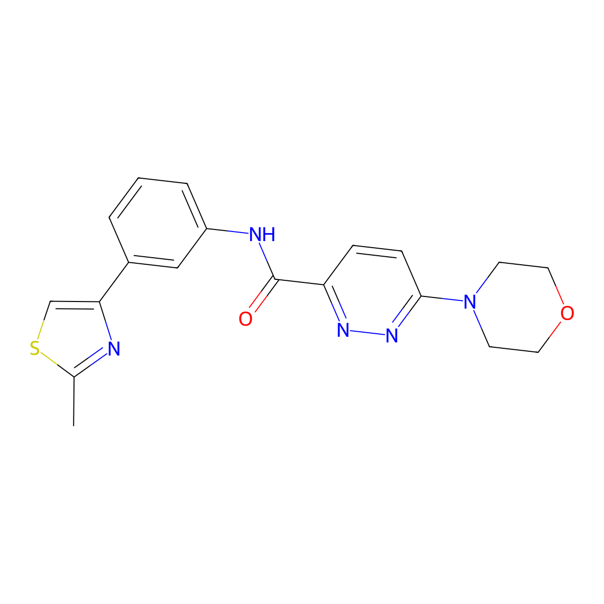 N-(3-(2-methylthiazol-4-yl)phenyl)-6-morpholinopyridazine-3-carboxamide molecular structure, CAS 1396785-94-6