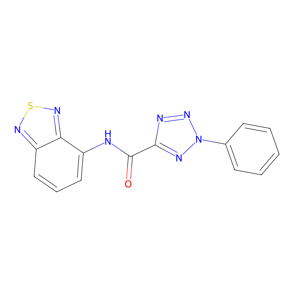 N-(benzo[c][1,2,5]thiadiazol-4-yl)-2-phenyl-2H-tetrazole-5-carboxamide molecular structure, CAS 1396785-99-1