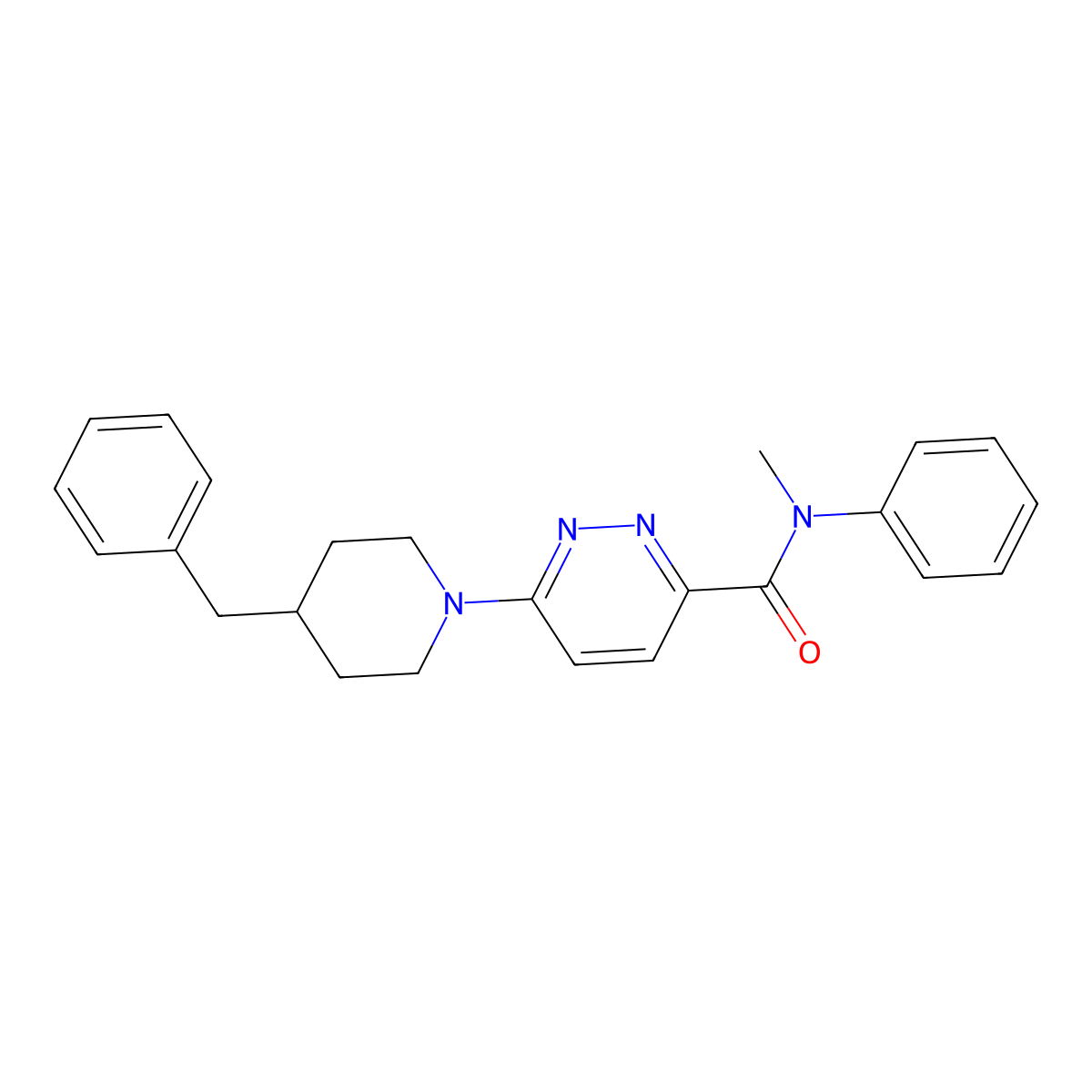 6-(4-benzylpiperidin-1-yl)-N-methyl-N-phenylpyridazine-3-carboxamide molecular structure, CAS 1396786-52-9
