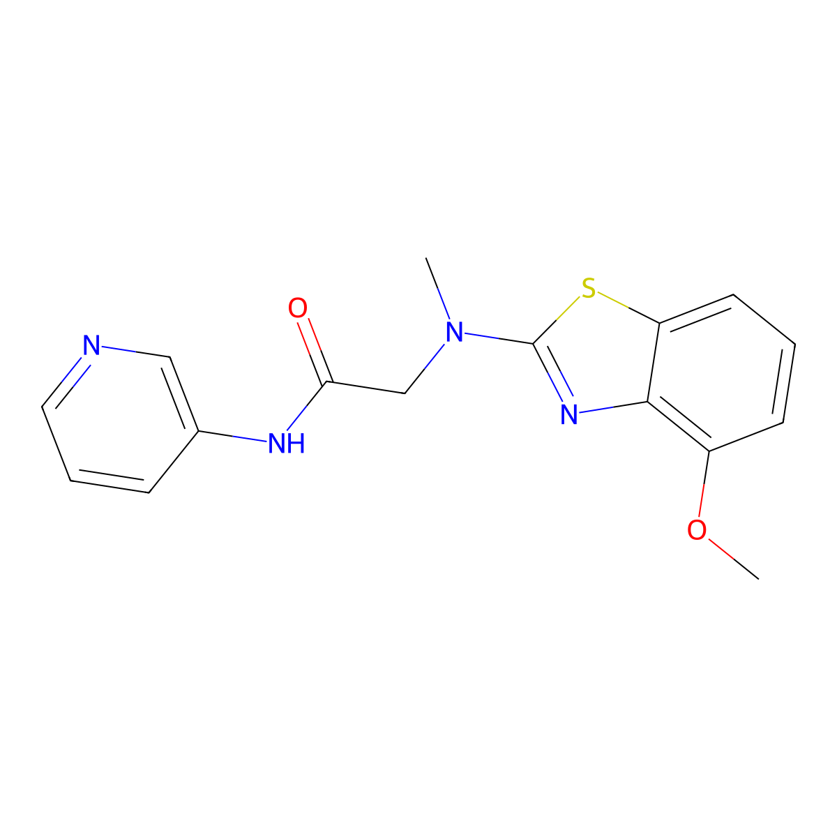 2-((4-methoxybenzo[d]thiazol-2-yl)(methyl)amino)-N-(pyridin-3-yl)acetamide molecular structure, CAS 1396786-70-1