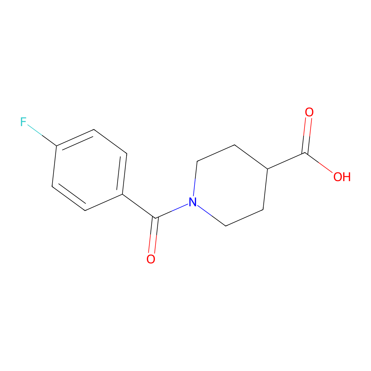 1-(4-Fluorobenzoyl)piperidine-4-carboxylic acid molecular structure, CAS 139679-45-1