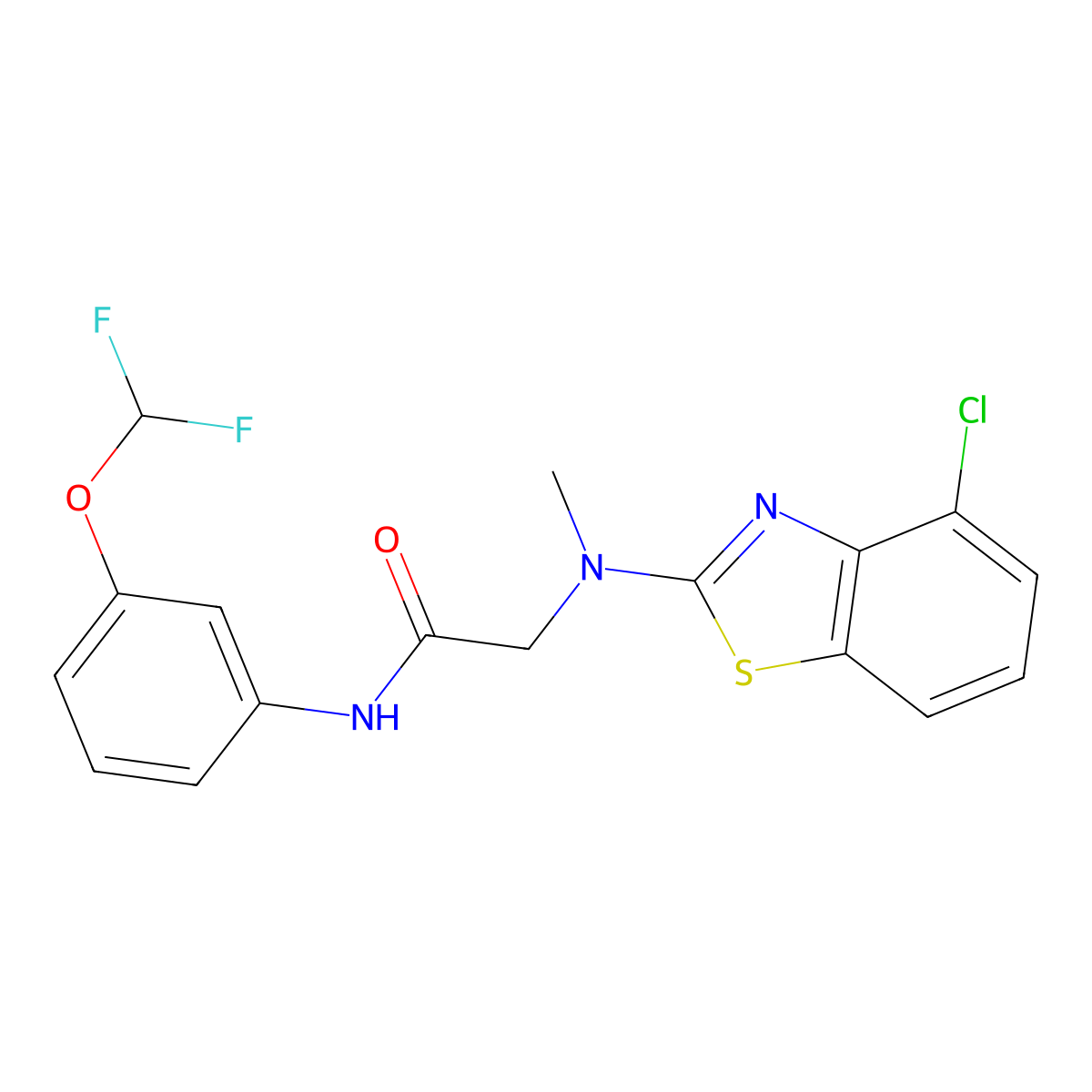 2-((4-chlorobenzo[d]thiazol-2-yl)(methyl)amino)-N-(3-(difluoromethoxy)phenyl)acetamide molecular structure, CAS 1396790-58-1
