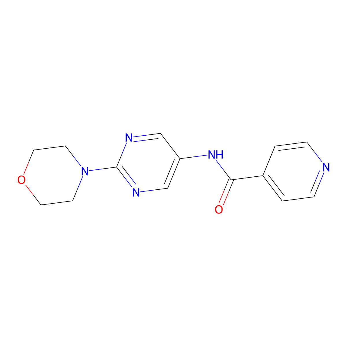 N-(2-morpholinopyrimidin-5-yl)isonicotinamide molecular structure, CAS 1396790-61-6