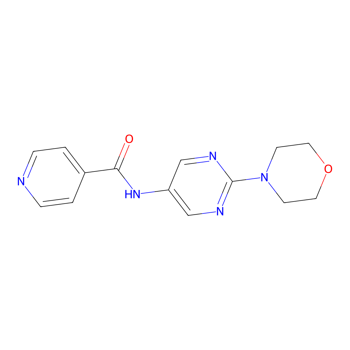 N-(2-morpholinopyrimidin-5-yl)isonicotinamide molecular structure, CAS 1396790-61-6