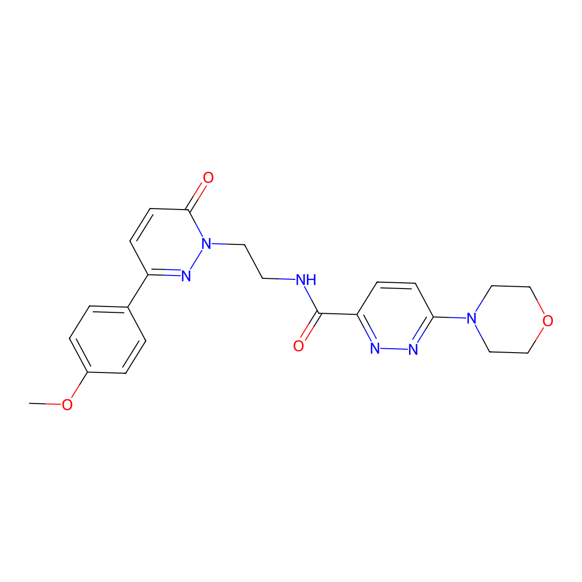 N-(2-(3-(4-methoxyphenyl)-6-oxopyridazin-1(6H)-yl)ethyl)-6-morpholinopyridazine-3-carboxamide molecular structure, CAS 1396790-85-4