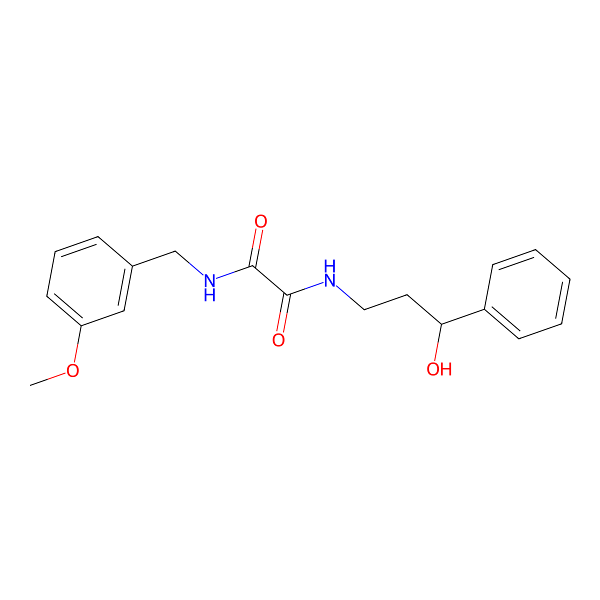 N1-(3-hydroxy-3-phenylpropyl)-N2-(3-methoxybenzyl)oxalamide molecular structure, CAS 1396790-86-5