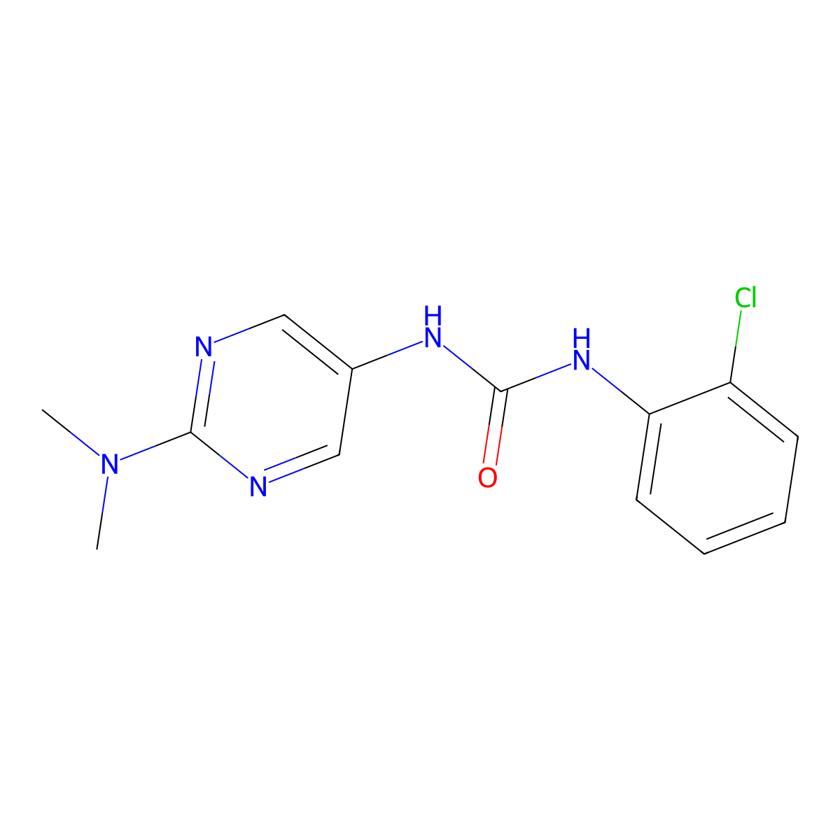 1-(2-Chlorophenyl)-3-[2-(dimethylamino)pyrimidin-5-yl]urea molecular structure, CAS 1396790-98-9