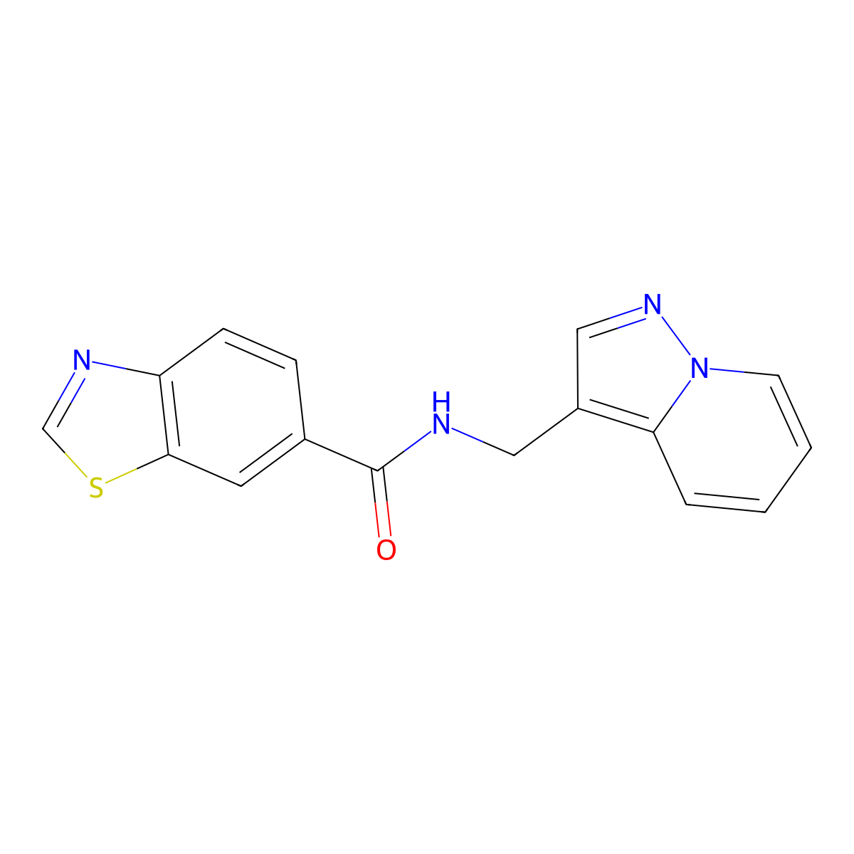 N-(pyrazolo[1,5-a]pyridin-3-ylmethyl)benzo[d]thiazole-6-carboxamide molecular structure, CAS 1396791-03-9