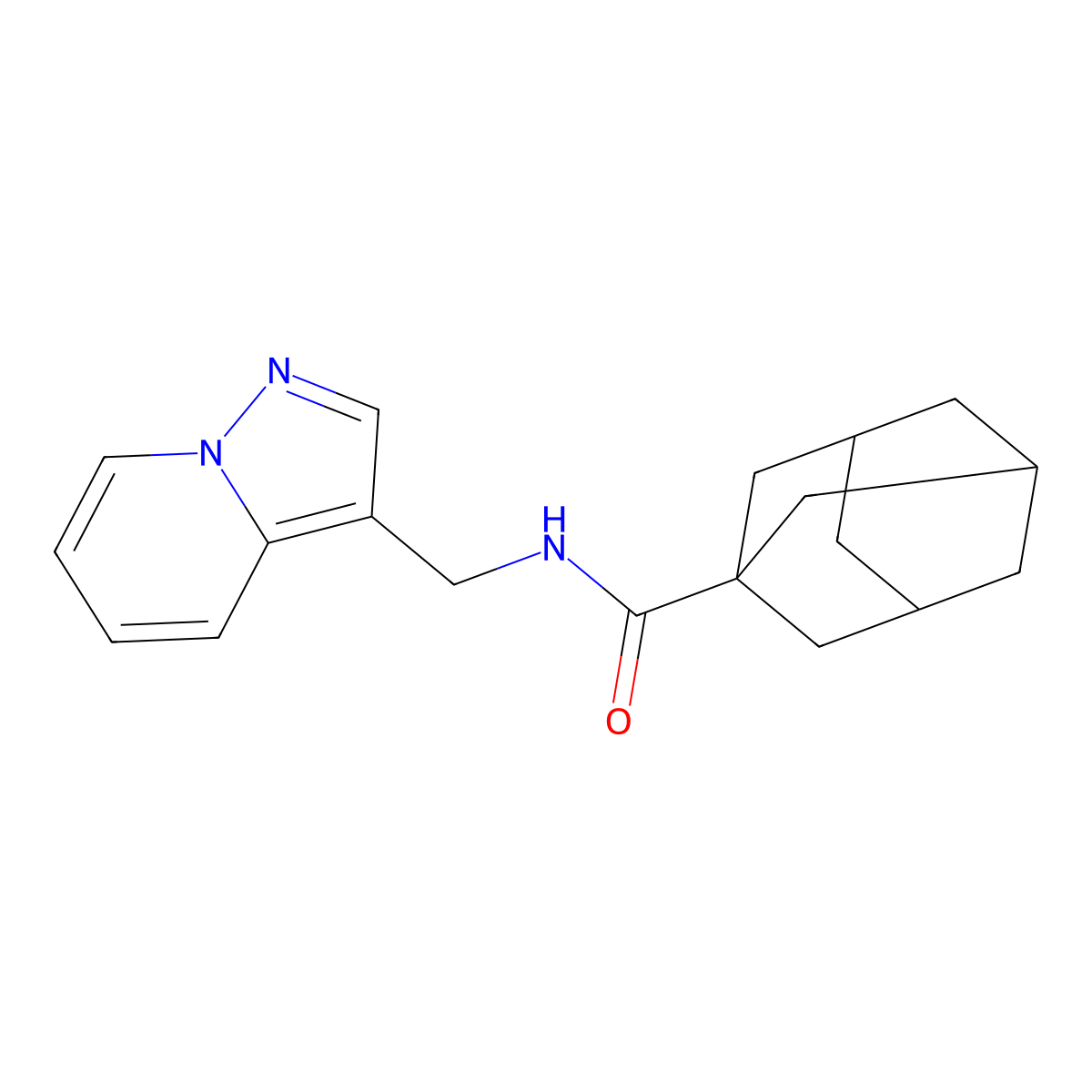 N-(pyrazolo[1,5-a]pyridin-3-ylmethyl)adamantane-1-carboxamide molecular structure, CAS 1396791-09-5