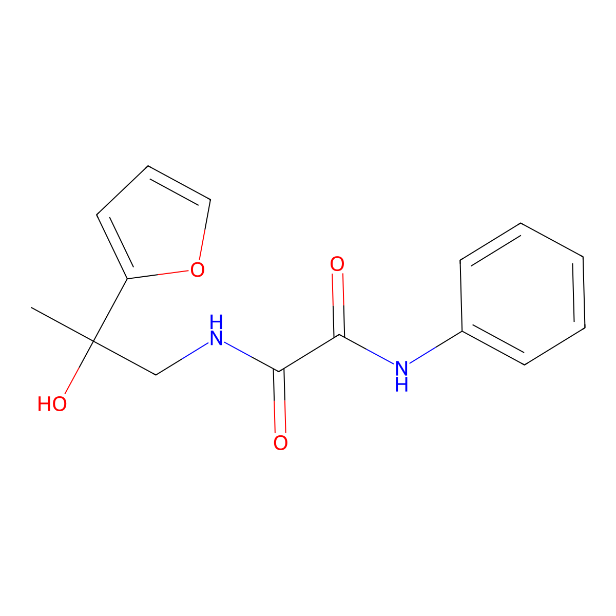 N1-(2-(furan-2-yl)-2-hydroxypropyl)-N2-phenyloxalamide molecular structure, CAS 1396791-27-7