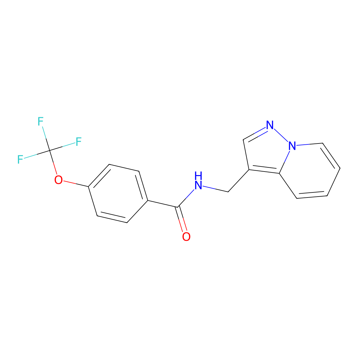 N-(pyrazolo[1,5-a]pyridin-3-ylmethyl)-4-(trifluoromethoxy)benzamide molecular structure, CAS 1396791-52-8