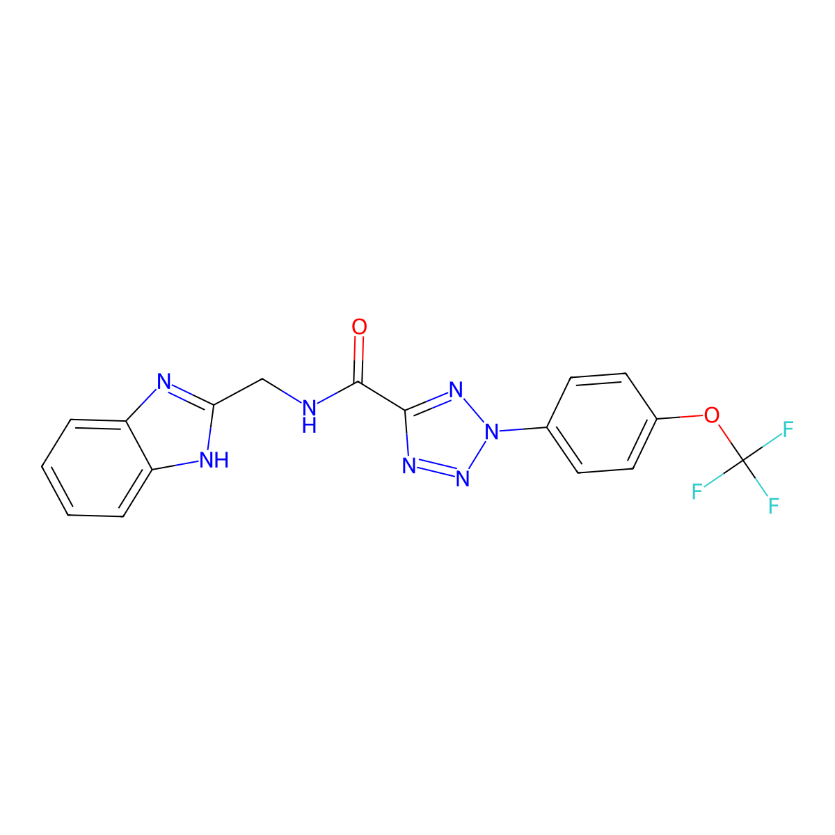 N-((1H-benzo[d]imidazol-2-yl)methyl)-2-(4-(trifluoromethoxy)phenyl)-2H-tetrazole-5-carboxamide molecular structure, CAS 1396792-72-5