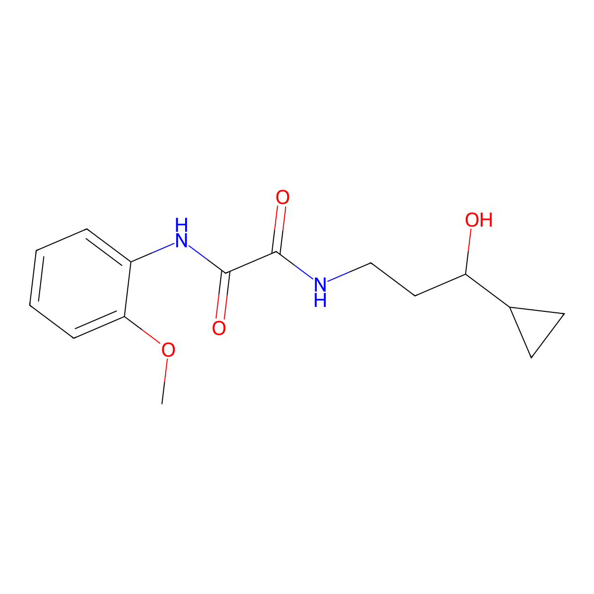 N1-(3-cyclopropyl-3-hydroxypropyl)-N2-(2-methoxyphenyl)oxalamide molecular structure, CAS 1396793-57-9