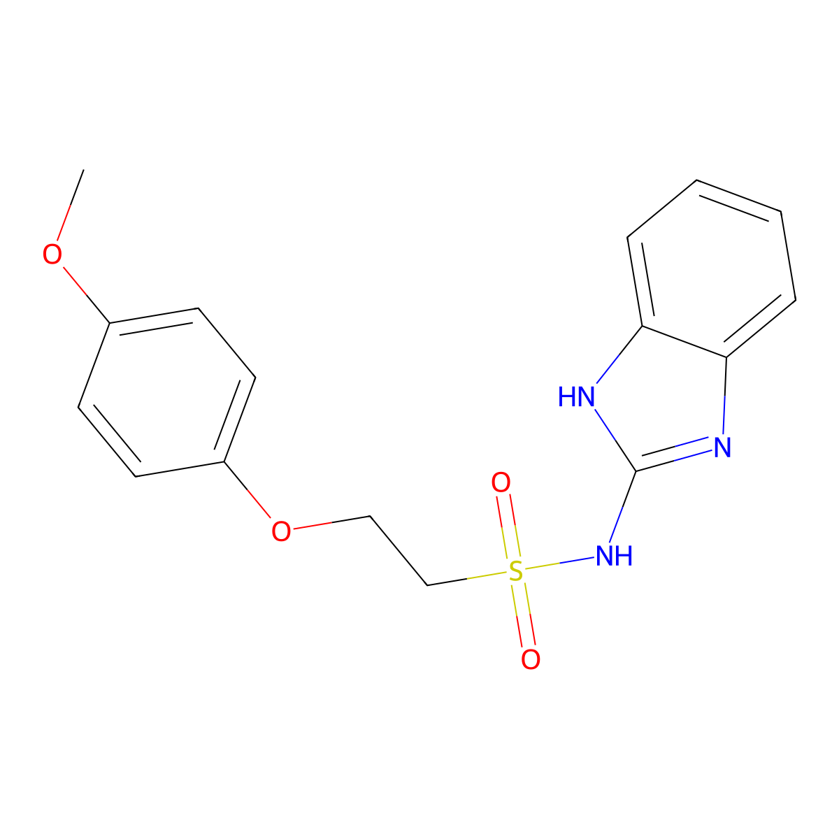 N-(1H-benzo[d]imidazol-2-yl)-2-(4-methoxyphenoxy)ethanesulfonamide molecular structure, CAS 1396793-81-9