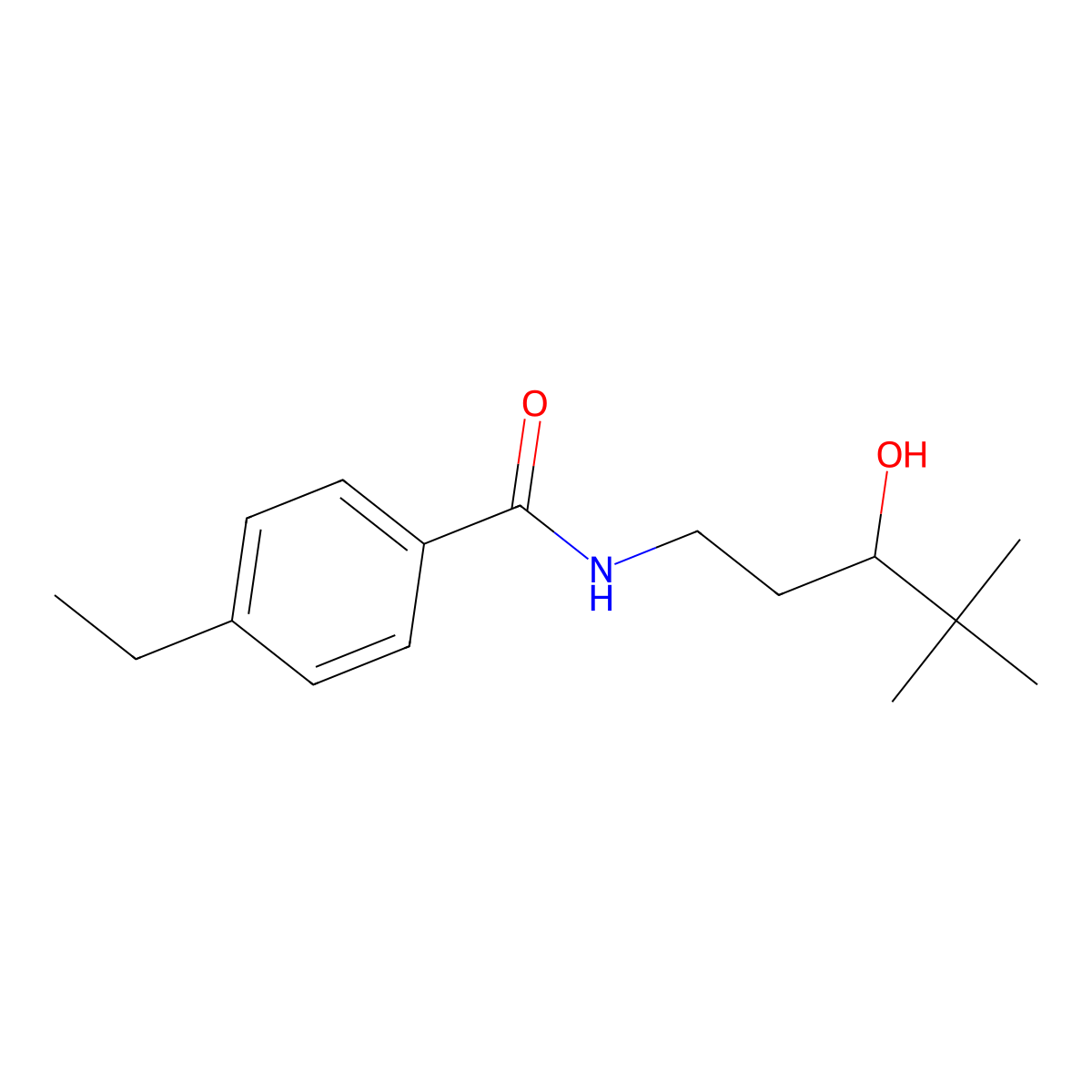 4-ethyl-N-(3-hydroxy-4,4-dimethylpentyl)benzamide molecular structure, CAS 1396793-83-1