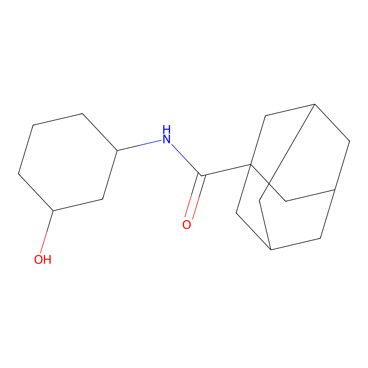 N-(3-hydroxycyclohexyl)adamantane-1-carboxamide molecular structure, CAS 1396793-89-7