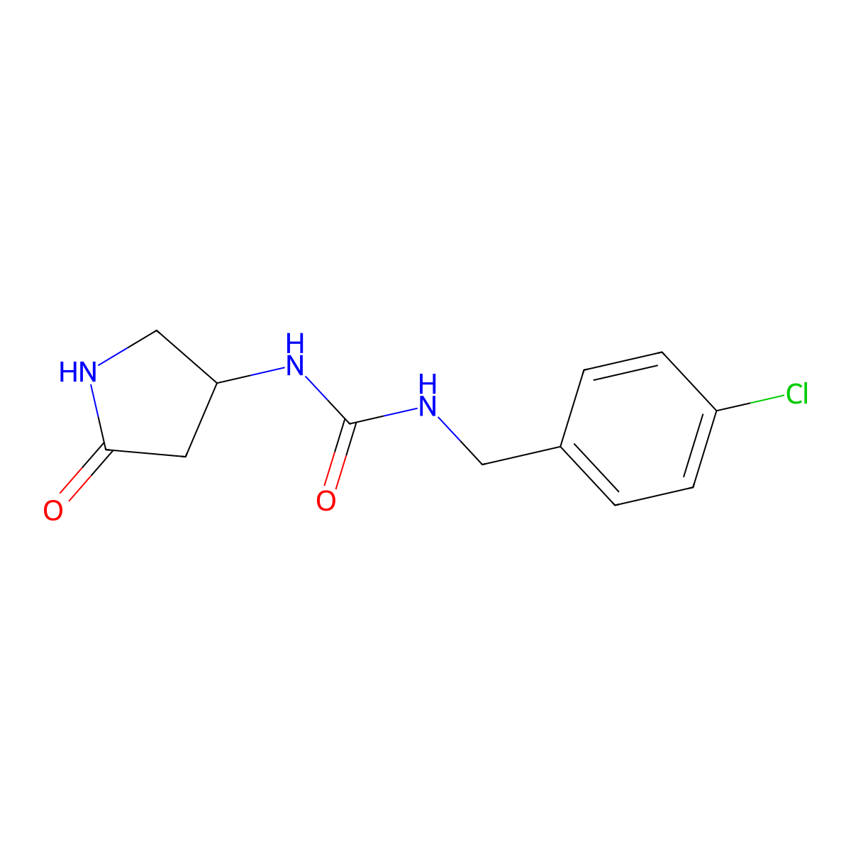 1-[(4-Chlorophenyl)methyl]-3-(5-oxopyrrolidin-3-yl)urea molecular structure, CAS 1396794-20-9
