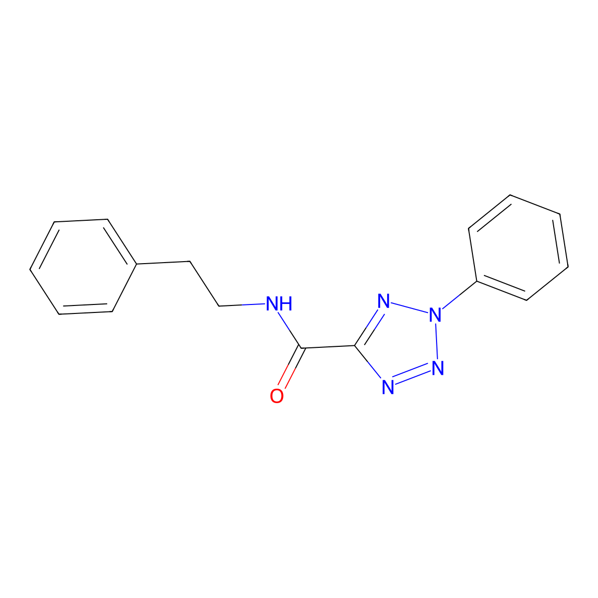 N-phenethyl-2-phenyl-2H-tetrazole-5-carboxamide molecular structure, CAS 1396794-88-9