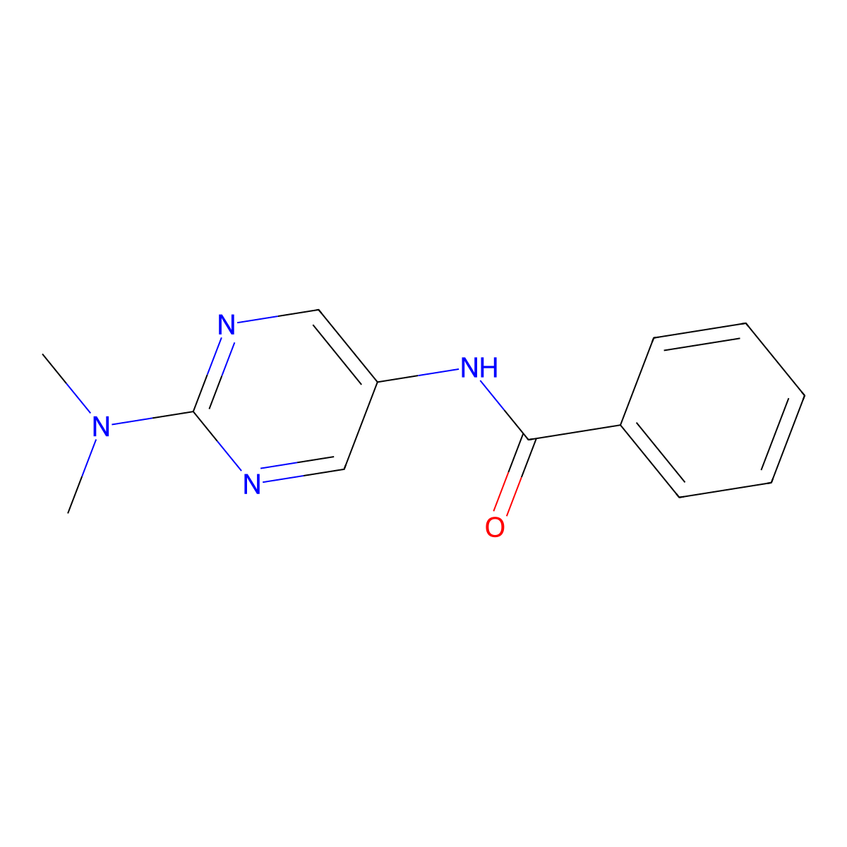 N-(2-(dimethylamino)pyrimidin-5-yl)benzamide molecular structure, CAS 1396795-01-9