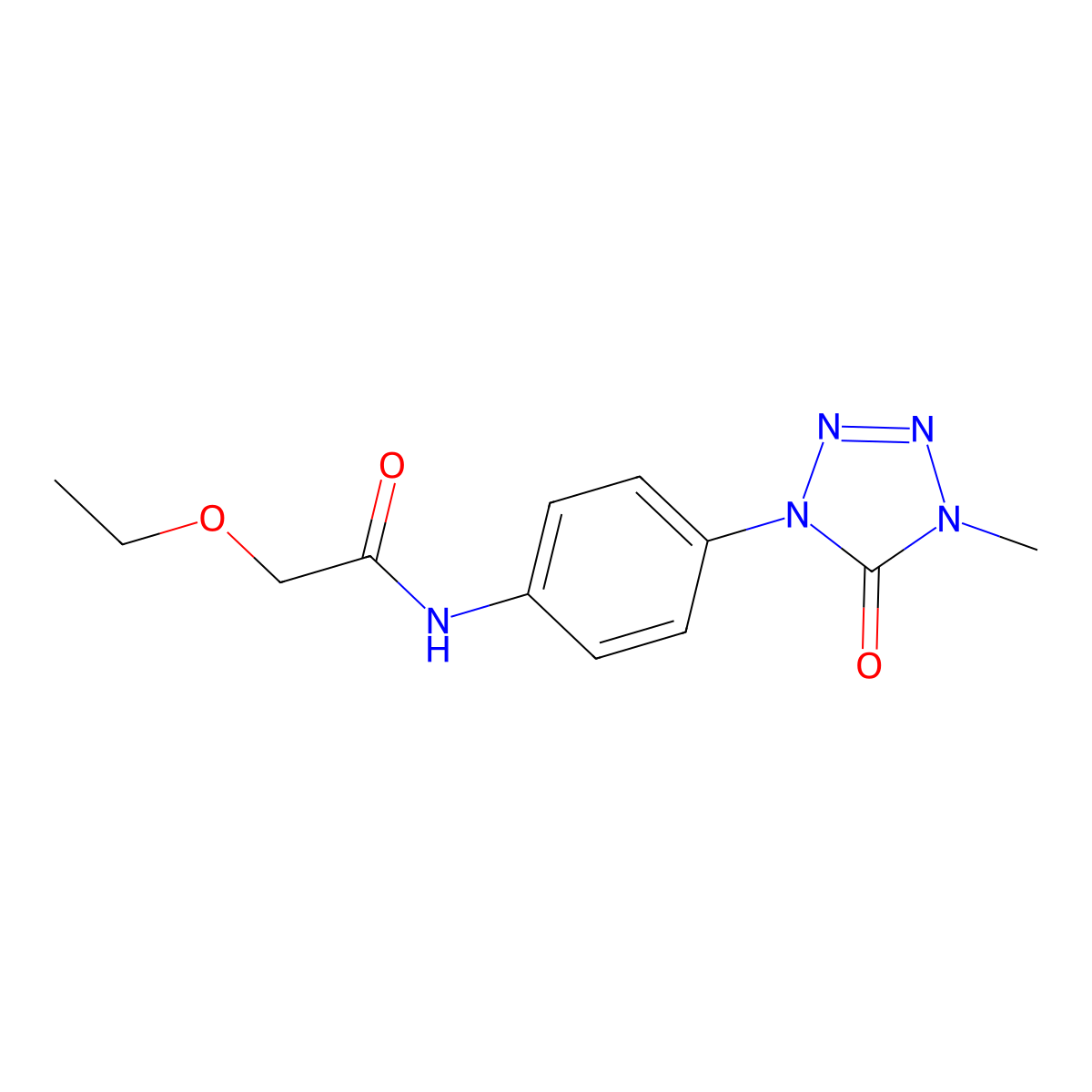 2-ethoxy-N-(4-(4-methyl-5-oxo-4,5-dihydro-1H-tetrazol-1-yl)phenyl)acetamide molecular structure, CAS 1396795-43-9