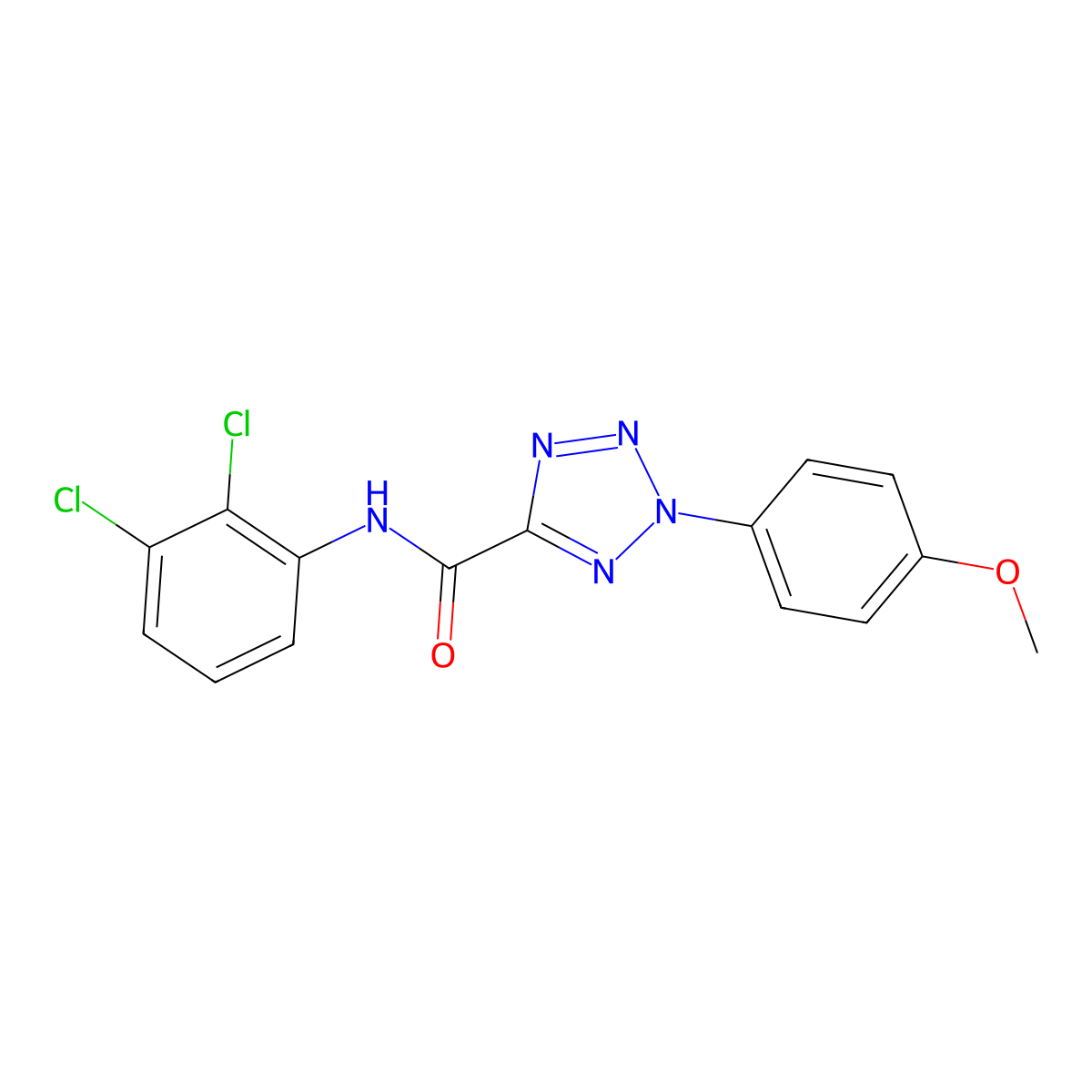N-(2,3-dichlorophenyl)-2-(4-methoxyphenyl)-2H-tetrazole-5-carboxamide molecular structure, CAS 1396795-44-0