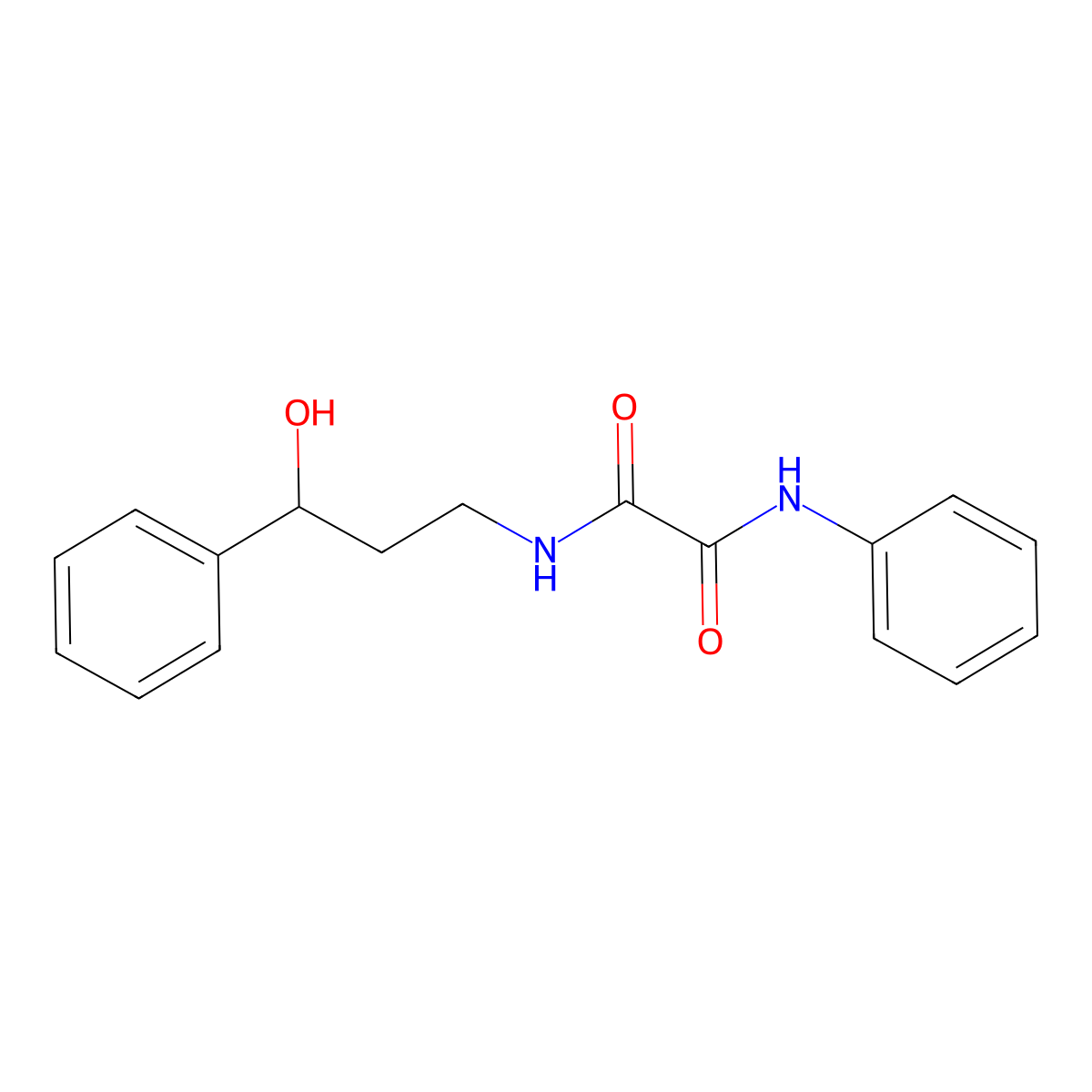 N1-(3-hydroxy-3-phenylpropyl)-N2-phenyloxalamide molecular structure, CAS 1396798-22-3