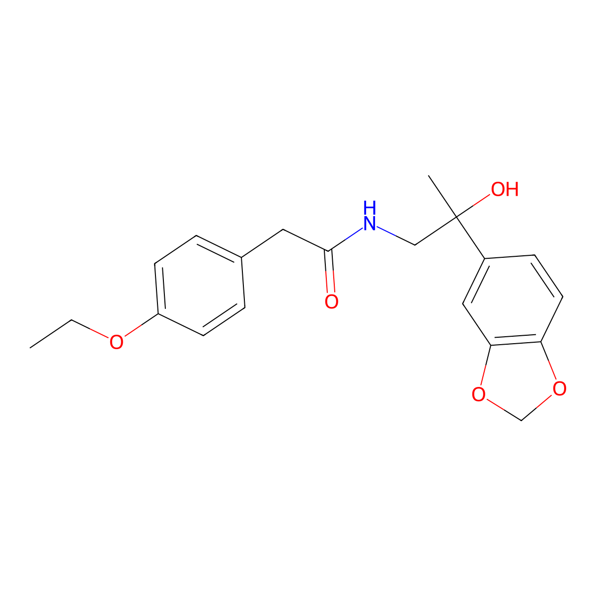 N-(2-(benzo[d][1,3]dioxol-5-yl)-2-hydroxypropyl)-2-(4-ethoxyphenyl)acetamide molecular structure, CAS 1396798-64-3