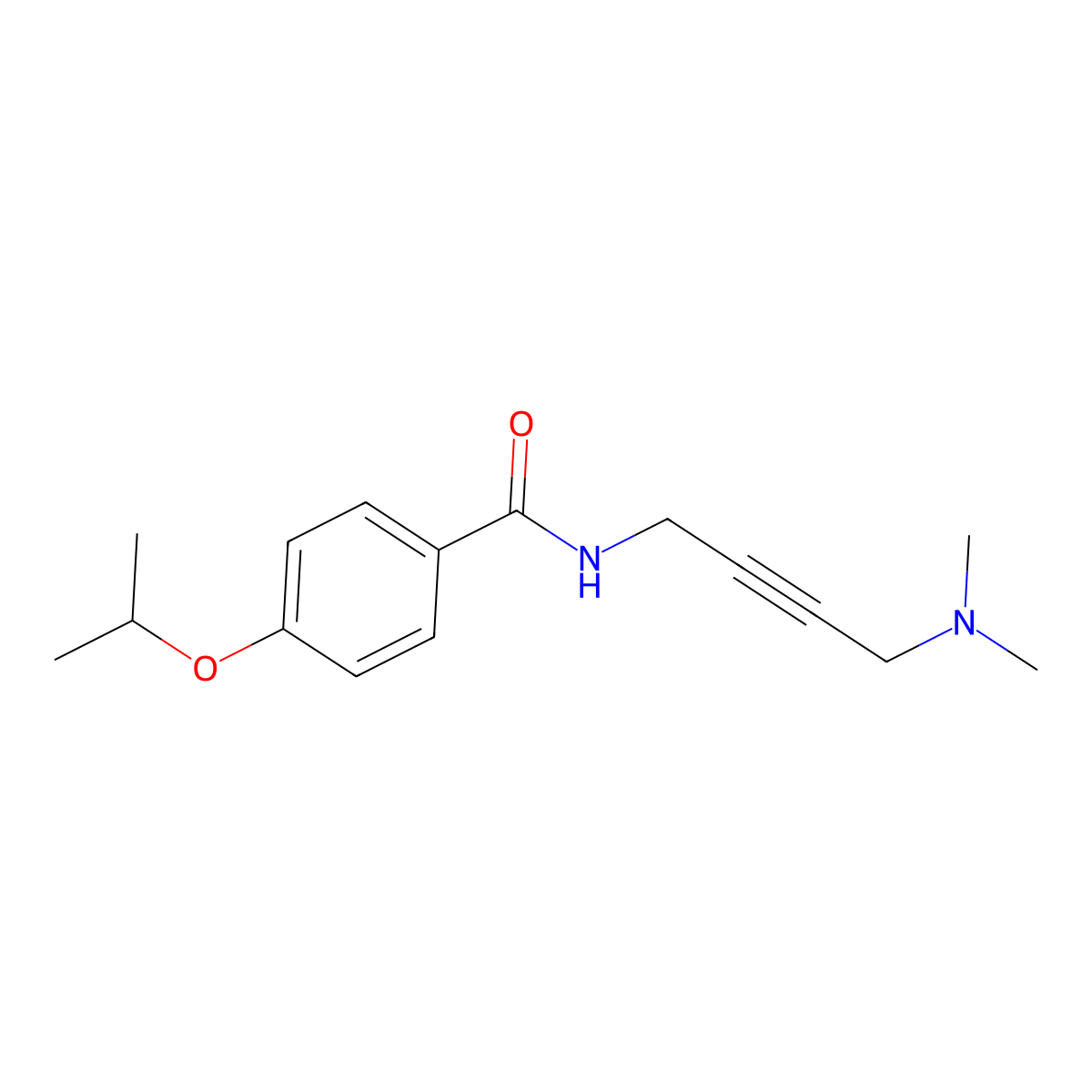 N-(4-(dimethylamino)but-2-yn-1-yl)-4-isopropoxybenzamide molecular structure, CAS 1396798-81-4