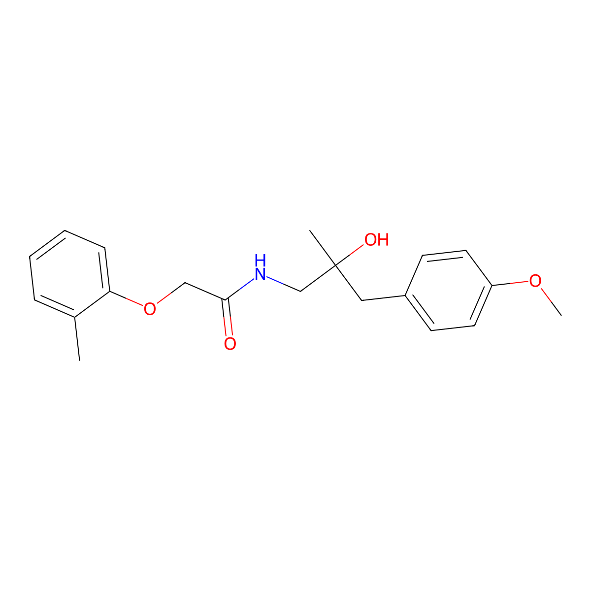 N-(2-hydroxy-3-(4-methoxyphenyl)-2-methylpropyl)-2-(o-tolyloxy)acetamide molecular structure, CAS 1396799-11-3