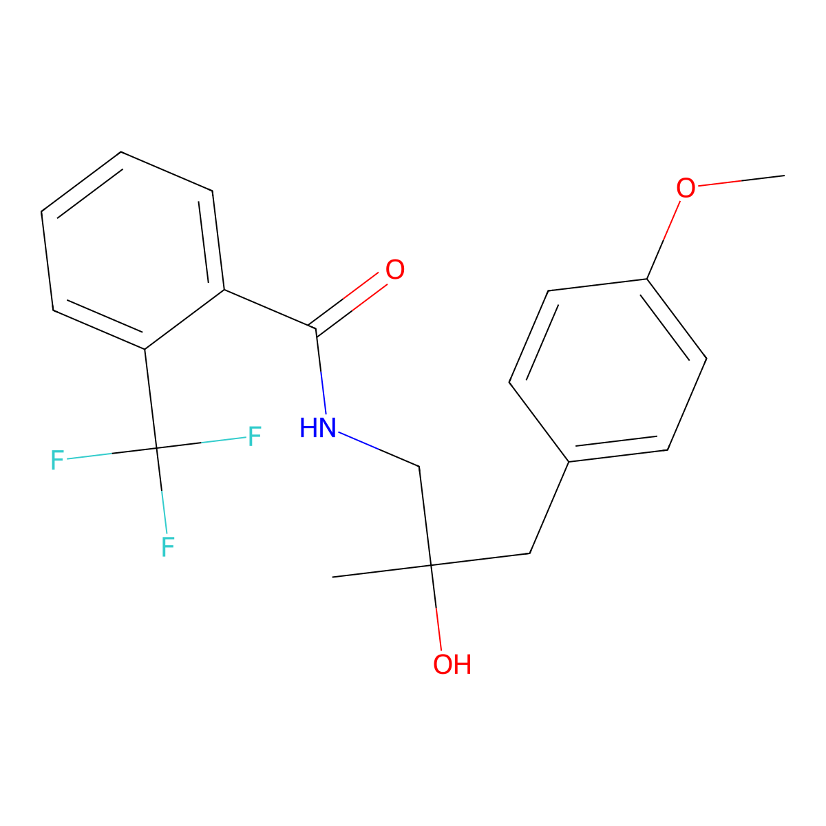 N-[2-hydroxy-3-(4-methoxyphenyl)-2-methylpropyl]-2-(trifluoromethyl)benzamide molecular structure, CAS 1396799-21-5